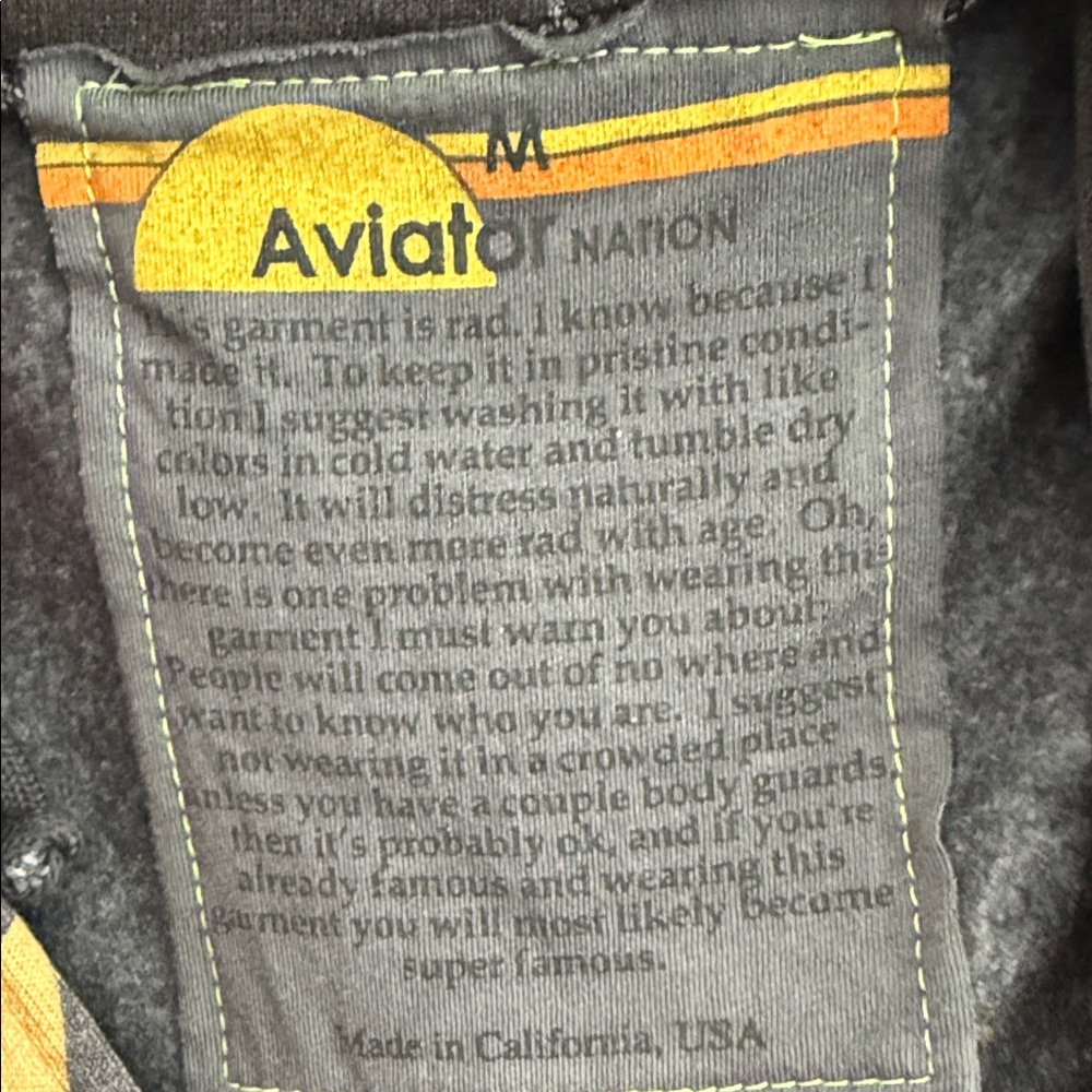 Aviator Nation Hoodie with Colorful Lightning Bolts Zip-up and Pants!!!!!! - Picture 2 of 6